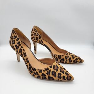 J. CREW Calf Hair Dorsey 3 Inch Pumps Brown Tan Black Size 9